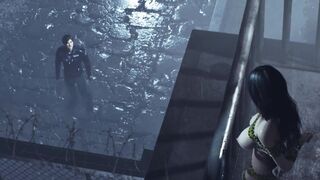 Claire Redfield Yellow Movie Bounded with Long Jiggly Boobies - Resident Evil:
