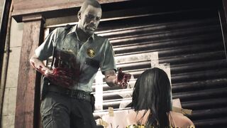 Claire Redfield Yellow Movie Bounded with Long Jiggly Boobies - Resident Evil: