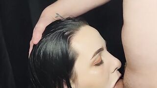 Thick Alternative beauty Takes Husbands Cum into Mouth with Slobbery Happy Ending(two
