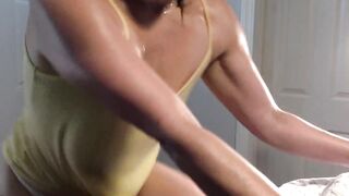 Exercising and Dancing on Peloton, Boobies out - Sweat Bdsm