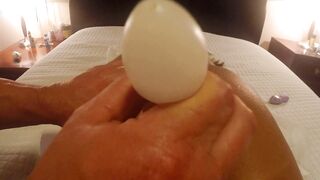 BABE DARK HAIRED double penetration !! PLOWED MACHINE AND ANAL PLAY... pov
