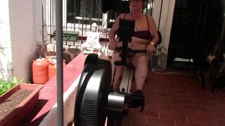 Beautiful BBW Older Sporty inside Garden