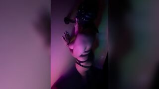 Leather Mask Ex-Wife Sucking Off on a big black dick Amazingly Hot Submissive Sub Crazy Talk