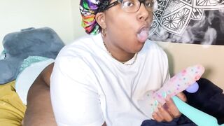 Smoking and trying out my new Sex Toy 