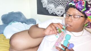 Smoking and trying out my new Sex Toy 