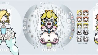 Fapwall [weird Anime Game] Rosalina Peach and Daisy Gets the best Gang Bang