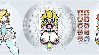 Fapwall [weird Anime Game] Rosalina Peach and Daisy Gets the best Gang Bang