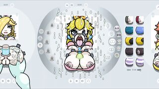 Fapwall [weird Anime Game] Rosalina Peach and Daisy Gets the best Gang Bang