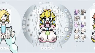 Fapwall [weird Anime Game] Rosalina Peach and Daisy Gets the best Gang Bang