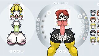 Fapwall [weird Anime Game] Rosalina Peach and Daisy Gets the best Gang Bang