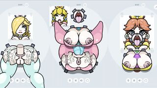 Fapwall [weird Anime Game] Rosalina Peach and Daisy Gets the best Gang Bang