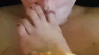 Facial Compilation with Licking Cum off Feet and Breasts, Feetcouple69 Cumpilation
