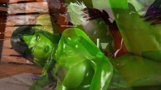 Double Futa - She Hulk gets creampied by Storm -
