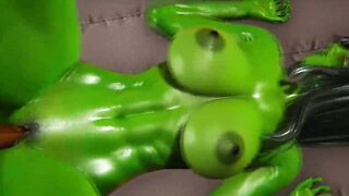 Double Futa - She Hulk gets creampied by Storm -