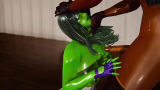 Double Futa - She Hulk gets creampied by Storm -