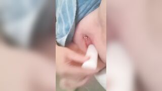 Inserting a Candle Stick into my Snatch