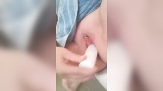 Inserting a Candle Stick into my Snatch