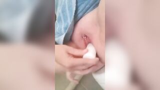 Inserting a Candle Stick into my Snatch