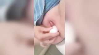 Inserting a Candle Stick into my Snatch