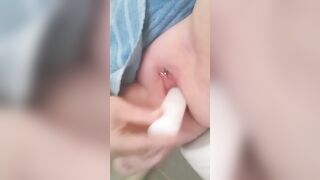Inserting a Candle Stick into my Snatch