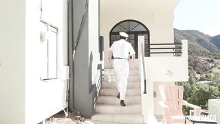 Long Tit Blonde mom Deepthroats her Milkman and Cucks her Wimpy Hubby