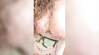 Thick mom with Anal Beads having a Rides Gets Interrupted