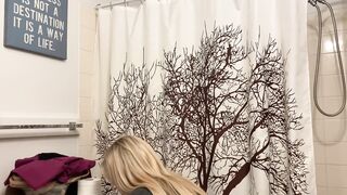 REAL NATURAL Step - Milf Shower Wc Movie before going to Work