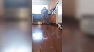 Dees Deep Clean Dee Cleans your House and Lets her Butt Air