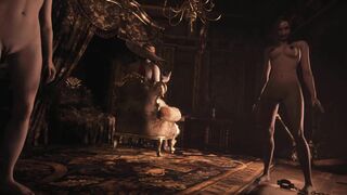 Resident Evil 8 - Naked Lady Dimitrescu & Daughters Resident Evil Village: