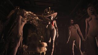 Resident Evil 8 - Naked Lady Dimitrescu & Daughters Resident Evil Village: