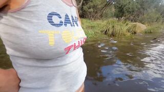 Naked River Devils Pedicure Caught Cummed on Titted