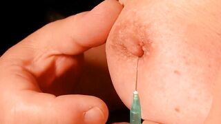 Needle nipple fucking