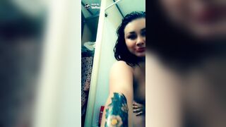 Little PAWG Shows off her Body at Shower Time