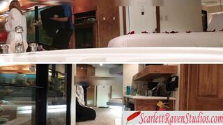 hot Fiance Exposes and Flashes the Pizza Deliveryman