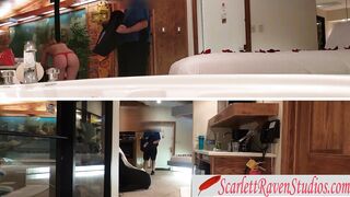 hot Fiance Exposes and Flashes the Pizza Deliveryman
