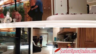 hot Fiance Exposes and Flashes the Pizza Deliveryman