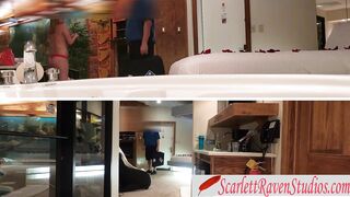 hot Fiance Exposes and Flashes the Pizza Deliveryman
