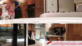 hot Fiance Exposes and Flashes the Pizza Deliveryman