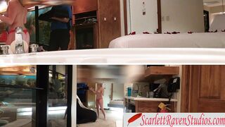 hot Fiance Exposes and Flashes the Pizza Deliveryman