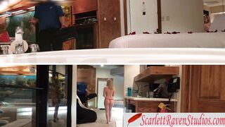 hot Fiance Exposes and Flashes the Pizza Deliveryman