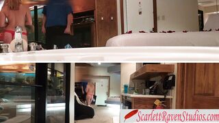 hot Fiance Exposes and Flashes the Pizza Deliveryman