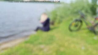 Jerk off a penis near a stranger women into outdoor