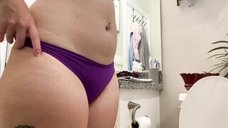 Shy Skank trying on Lingerie for you