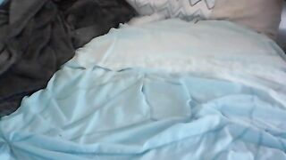Desperate Teenie Fucks Private Sex Toy and Squirts all over her Bed