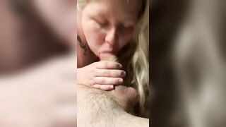 milf Blows Huge Cock