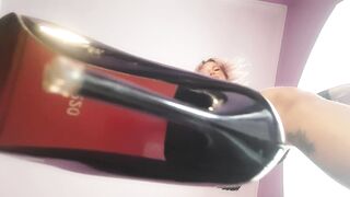 FETISH, Cuckold , Fem Dom Cum Eating