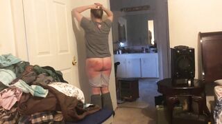 Otk spanking and huge tearful corner time for erotic woman