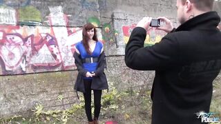 Babe amateur Hottie Marketa liking outdoors sex, cum on boobs
