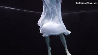 Aqua sluts Andrejka Underwater Stripping and Swimming
