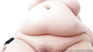 Long Oil Belly and Butt Grind, Boob Sploshing and Belly Button Fingering|